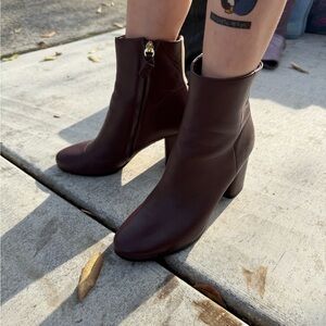 DVF burgundy boots
